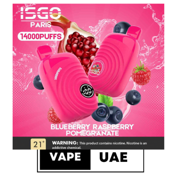 ISGO Paris 2% nicotine Disposable 14000 Puffs Rechargeable Vape in Dubai