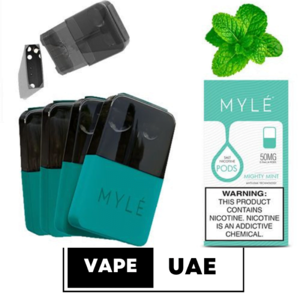 MYLÉ V4 PODS MIGHTY MINT FLAVOR 50MG IN DUBAI