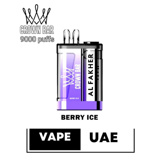 Al FAKHER CROWN BAR CRYSTAL 9000 PUFFS DISPOSABLE VAPE IN UAE