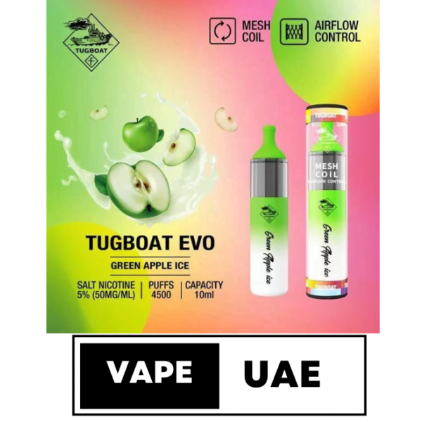 Tugboat Evo 4500 Puffs Disposable Vape in Dubai