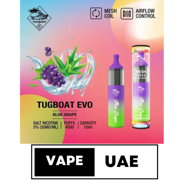 Tugboat Evo 4500 Puffs Disposable Vape in Dubai