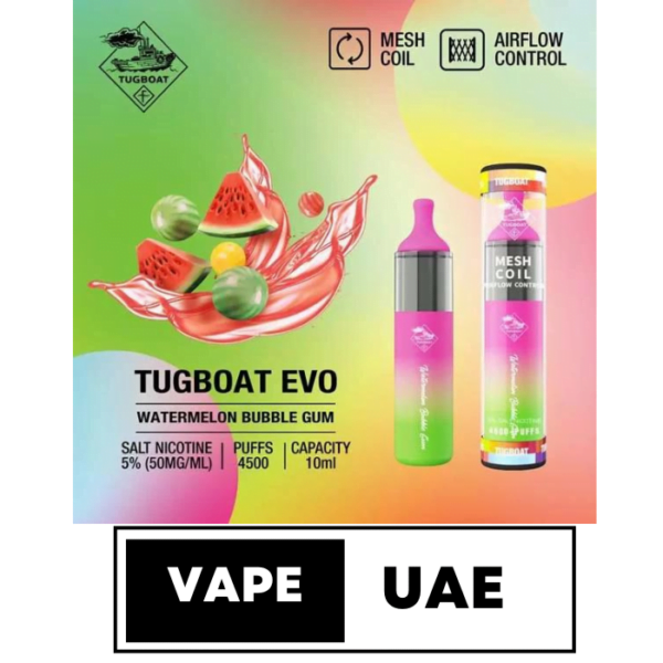 Tugboat Evo 4500 Puffs Disposable Vape in Dubai