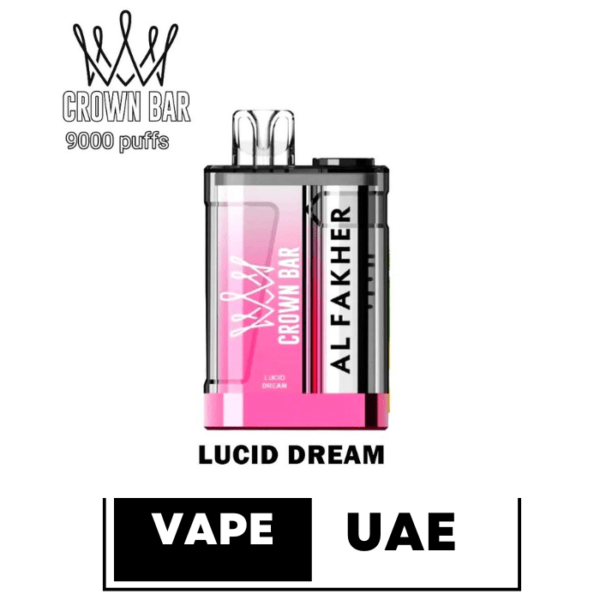 Al FAKHER CROWN BAR CRYSTAL 9000 PUFFS DISPOSABLE VAPE IN UAE