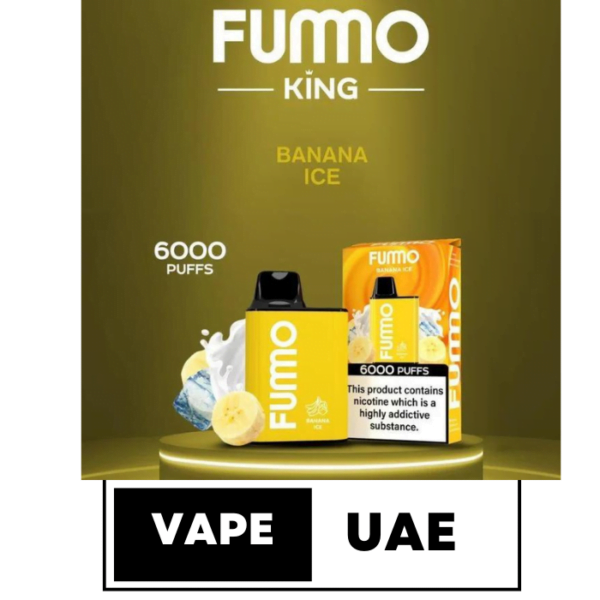 FUMMO KING 6000 PUFFS DISPOSABLE VAPE IN DUBAI banana ice