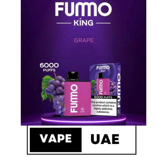 FUMMO KING 6000 PUFFS DISPOSABLE VAPE IN DUBAI grape