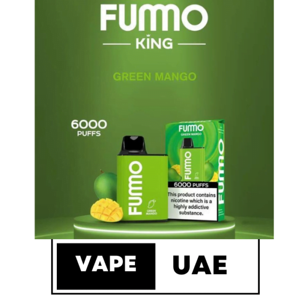 FUMMO KING 6000 PUFFS DISPOSABLE VAPE IN DUBAI green mango