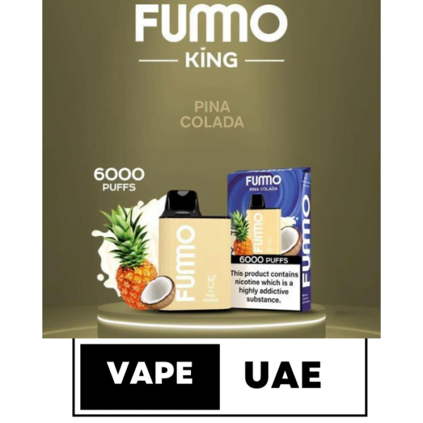 FUMMO KING 6000 PUFFS DISPOSABLE VAPE IN DUBAI pina colada