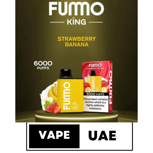 FUMMO KING 6000 PUFFS DISPOSABLE VAPE IN DUBAI strawberry banana