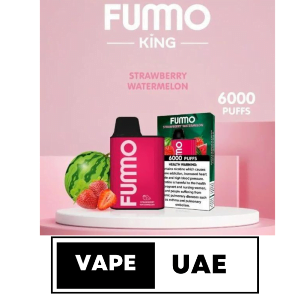 FUMMO KING 6000 PUFFS DISPOSABLE VAPE IN DUBAI strawberry watermelon