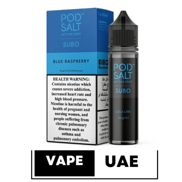 POD SALT SUBO BLUE RASPBERRY 3MG – 50ML IN DUBAI UAE