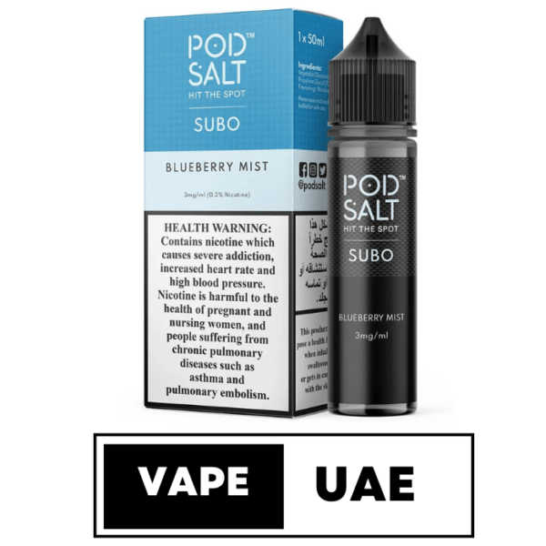 POD SALT SUBO BLUEBERRY MIST 3MG – 50ML IN DUBAI UAE