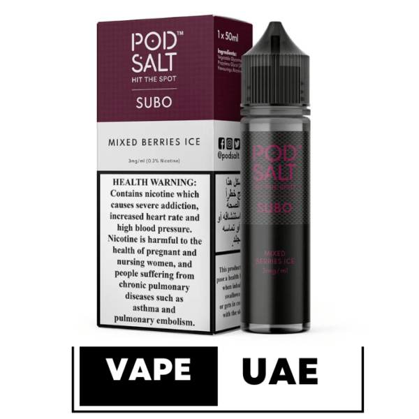 POD SALT SUBO MIXED BERRIES ICE 3MG-50ML IN DUBAI UAE