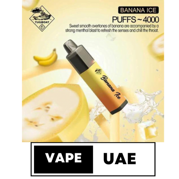 TUGBOAT MEGAFLOW 4000 PUFFS DISPOSABLE IN UAE banana ice