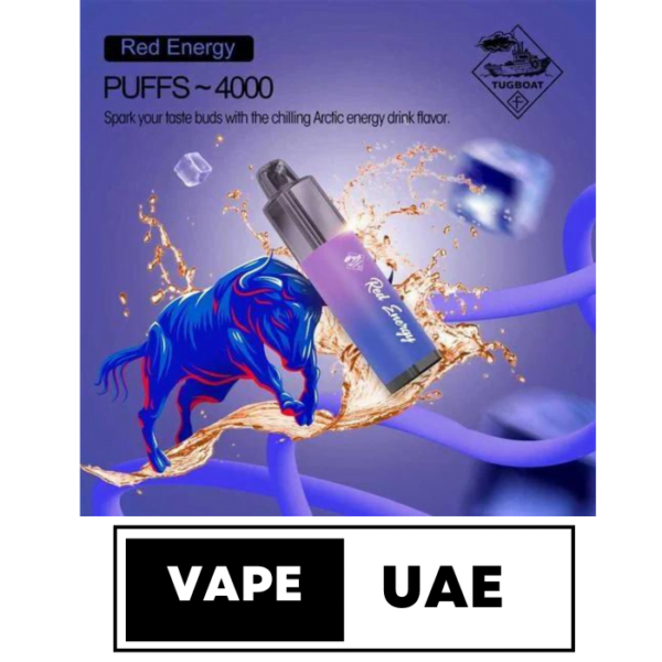 TUGBOAT MEGAFLOW 4000 PUFFS DISPOSABLE IN UAE red energy